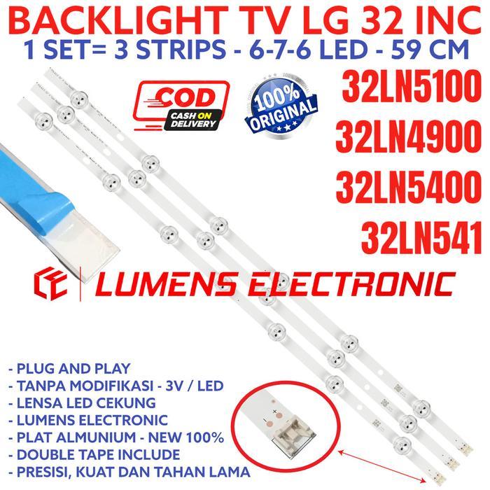BACKLIGHT TV LED LG 32 INC 32LN5100 32LN4900 32LN5100 32LN541 32LN541B LAMPU BL 676 LENSA MATA