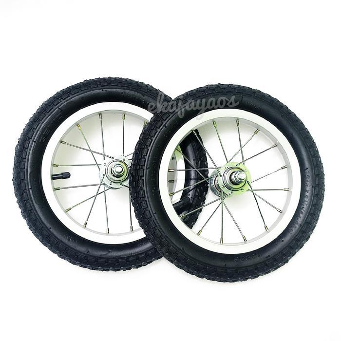 TERBARU Wheelset Pushbike Sepasang - Velg Pushbike - Roda Pushbike - Velg 12