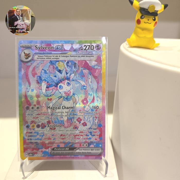 Sylveon Ex Sar sv8a kartu pokemon festival terastal tcg indo