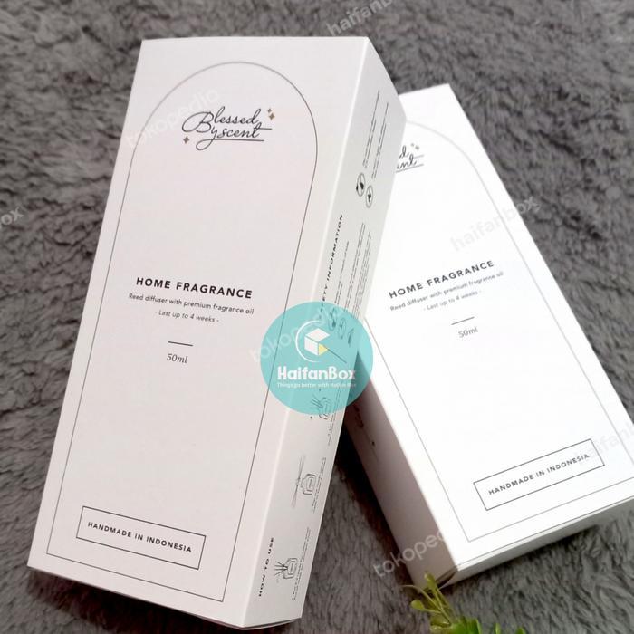 N3W sliding box packaging reed diffuser box hijab box kurma putih