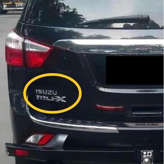 Emblem Tulisan Isuzu Dan Mux Untuk Bagasi Isuzu Mux