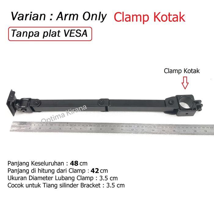 READYY PART BRACKET ZD ZL : Lengan Monitor Arm Plat VESA Standing Meja Desk