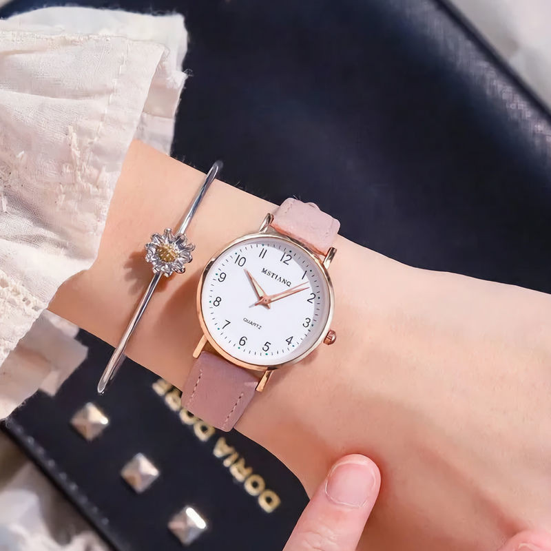 Women's thes Night Glowing asual Small Dial Ladies Finger Heart th Fion Girls Pink Quartz Wristthes