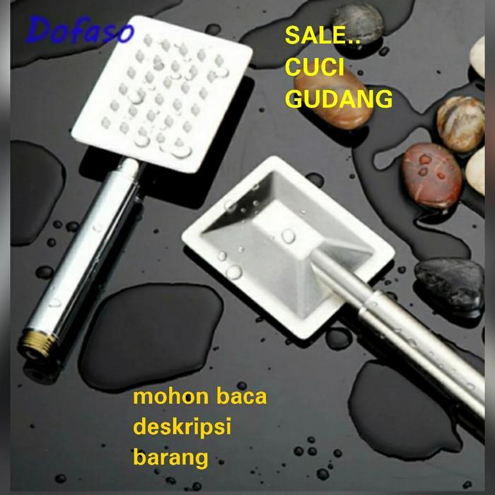 Hand Shower Stainless Tanpa Selang Flexible