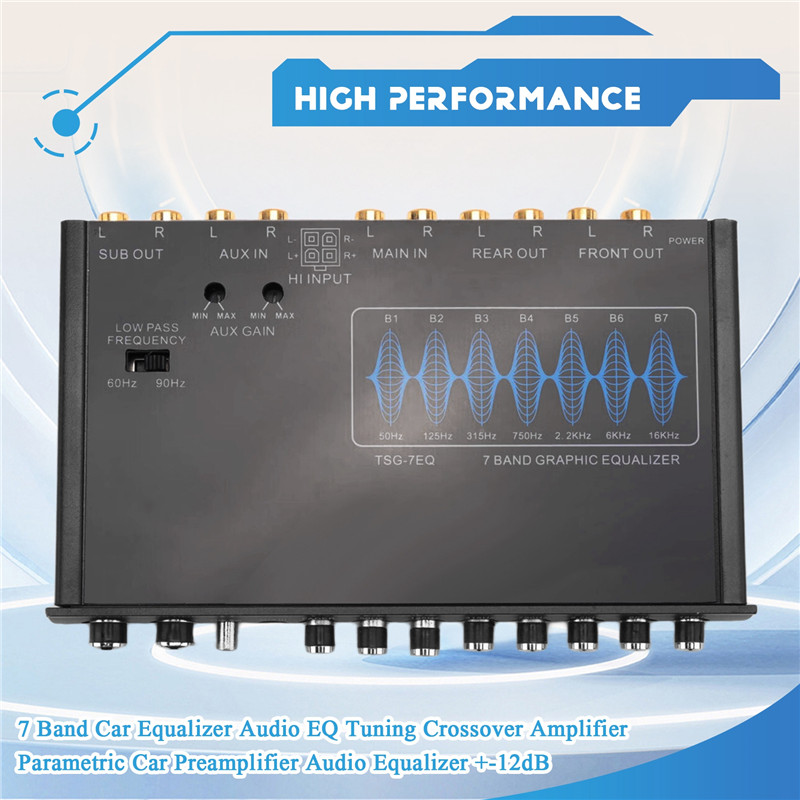 SB-7 BAND CAR EQUALIZER AUDIO EQ TUNING CROSSOVER AMPLIFIER PARAMETRIC CAR PREAMPLIFIER AUDIO