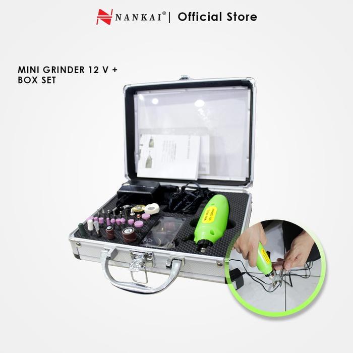 Nankai Mini Die Grinder, Gerinda Bor Mini 12V, Mini Grinder Set, Die Grinder 12V, Bor Mini, Rotary