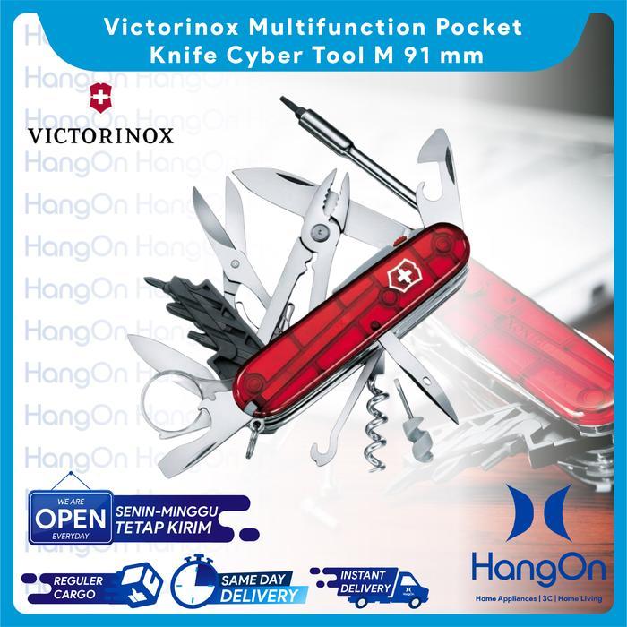 Victorinox Cyber Tool M 91 mm Multifunction Pocket Knife 32 Functions Blade Corkscrew Reamer Punch S