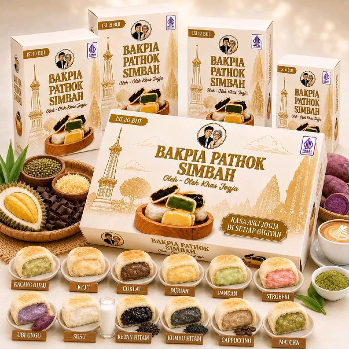YUMMY Bakpia Pathok Kering Isi 20 biji Khas Jogja Kue Food Manis oleh oleh Jogja
