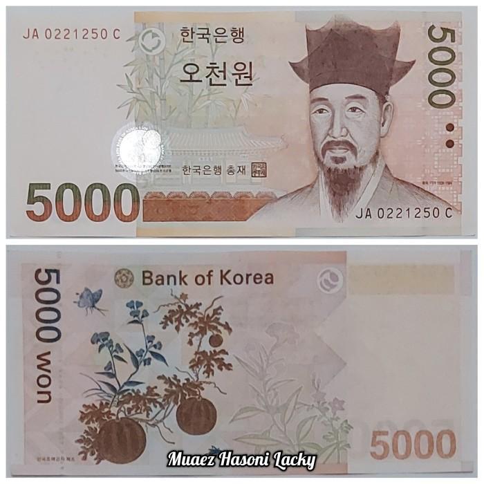Terlaris Koleksi Korea Selatan Won Pecahan 5000 Won Original