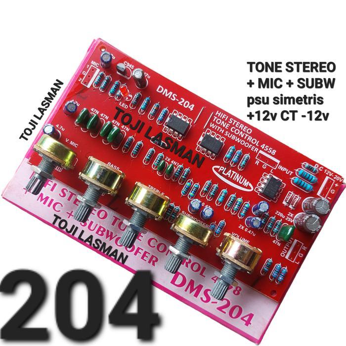 SALE DMS 204 tone control lm jrc 4558 + subwoofer tone subwofer dms204 platinum stereo kontrol hifi