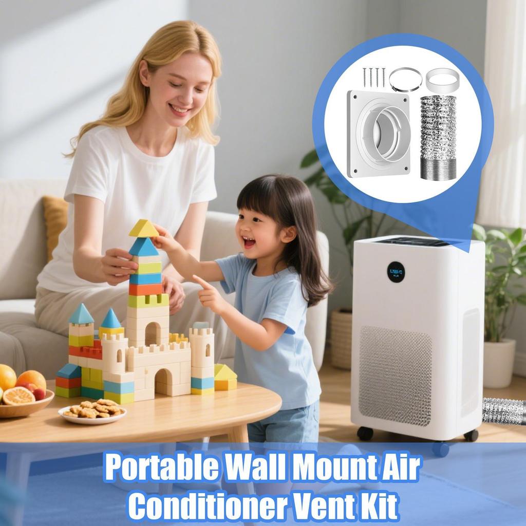 Portable Ac Window Vent Kit Portable Ac Exhaust Hose Window Kit Adjustable Connector Seal Ring For