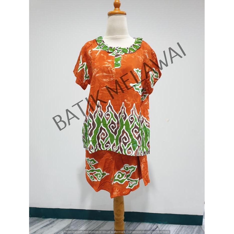 TERLARIS Setelan Batik PREMIUM SUNAN celana pendek tangan pendek XL LGB READY STOCK