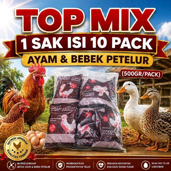 Calsium mineral & Top Mix 1 Sak untuk ayam dan bebek petelur