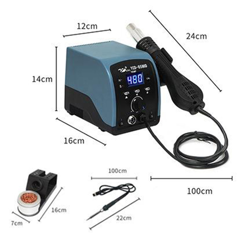 858D HOT AIR GUN LED DIGITAL BGA REWORK LEAD-FREE SOLDERING STATION SMT DESOLDERING STATION