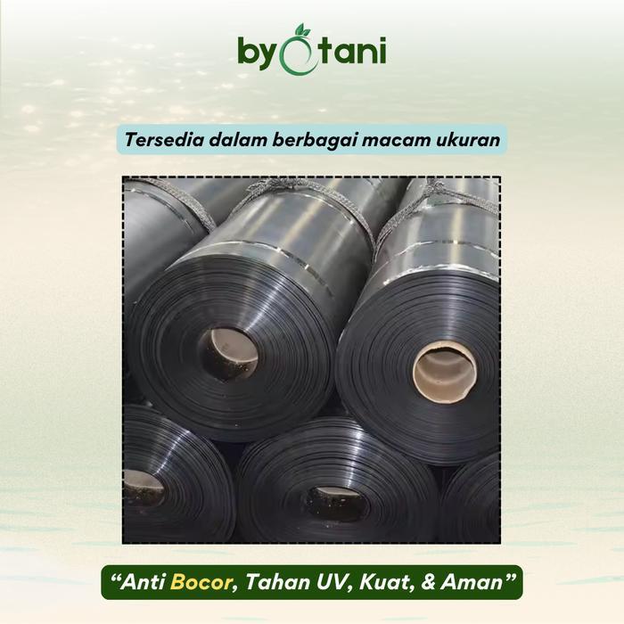 Plastik HDPE Geomembran Tebal 200 Micron Lebar 4 Meter - Plastik Geomembran Kolam Ikan