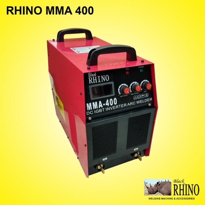 MESIN LAS INVERTER 400 A RHINO TRAVO LAS MMA 400 IGBT 3 PHASE