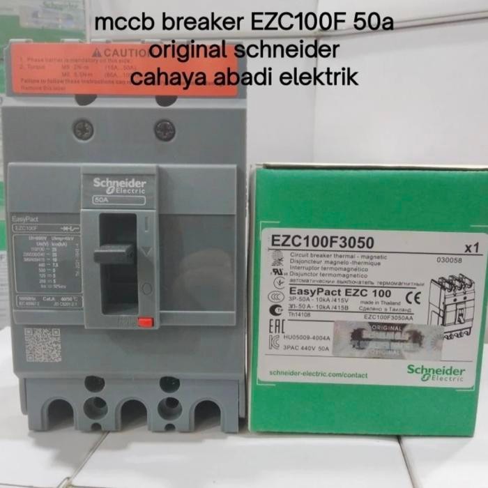 mccb Schneider new original 50A 3phase/breaker Schneider ezc100f