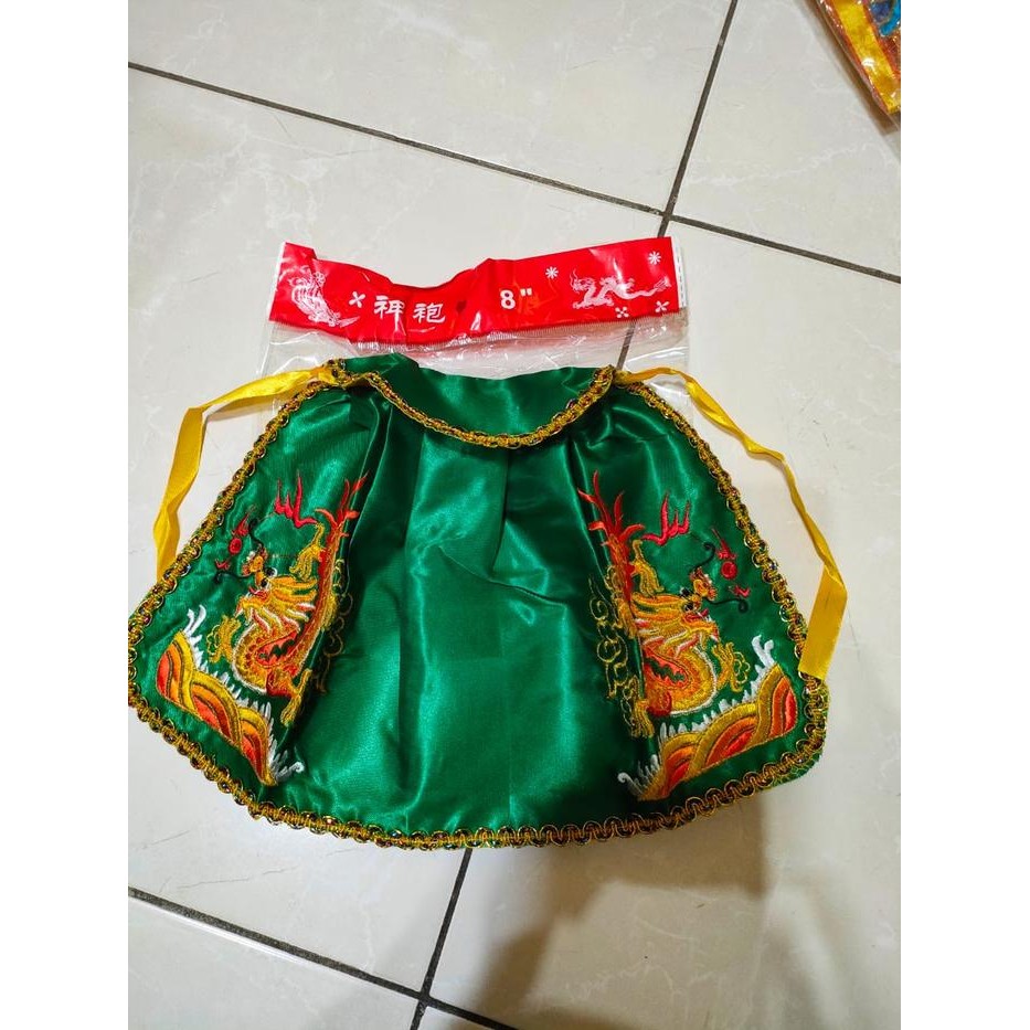 Ready Jubah Rupang / Baju patung kwan kung - Naga - bordir - 8 Inch - gl