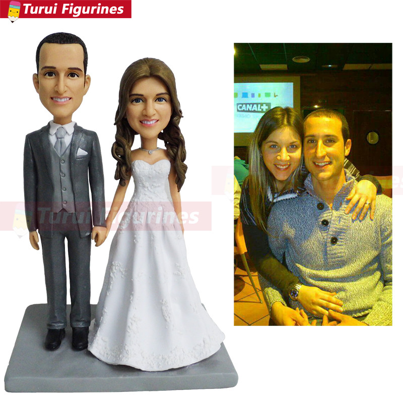 wedding cake topper gym custom Couple Bobblehead mini couple statue custom lawyer bobblehead of your