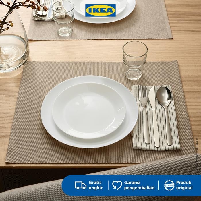 (Good) IKEA OFTAST Piring Makan Kecil Bahan Kaca Tempered Putih 19cm