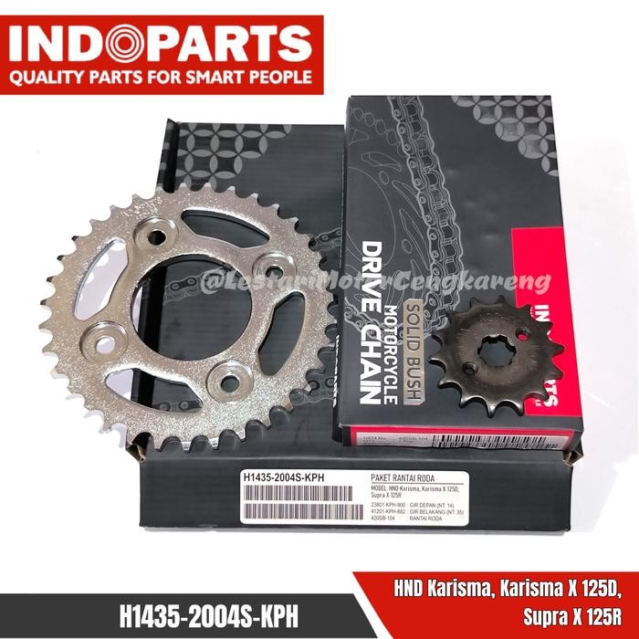 Gearset Paket Gear Rantai Supra X 125 Karisma Kph Indopart Set