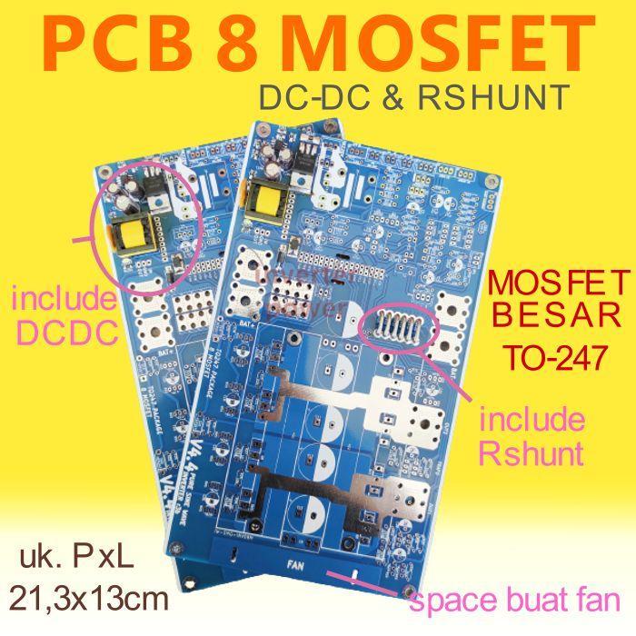 PRODUK TERBATAS pcb 8 mosfet pure sinewave EGS002 metode low frekuensi inverter