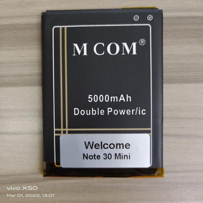 BATERAI MCOM FOR WELCOME NOTE 30 MINI DOUBLE POWER 5000MAH