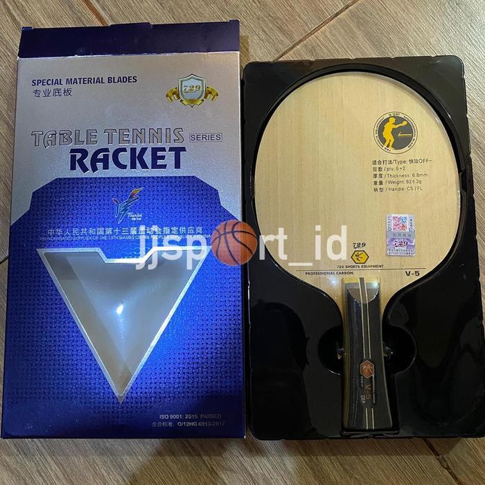 STOK TERBATAS  KAYU PINGPONG 729 V-5 CARBON BLADE PINGPONG 729 V5 FL TERJANGKAU