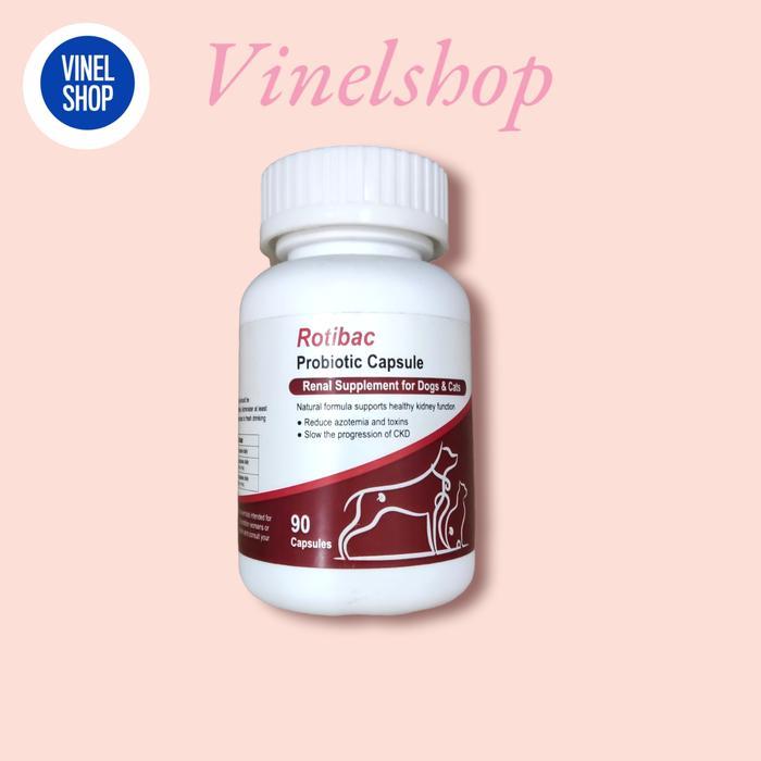 Rotibac Probiotic Suplemen Ginjal Kucing Anjing 1Botol 90Kapsul