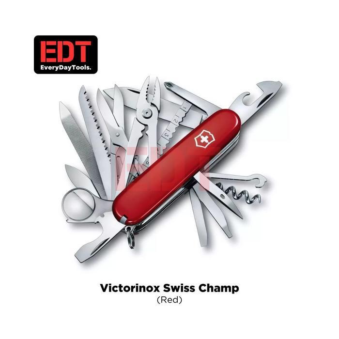 Victorinox Swiss Champ - Swiss Army Knife Sak - Outdoor Edc Multitool Pocket Knife