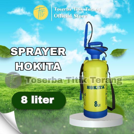 Sprayer Manual Hokita 8 Liter Alat Semprot Hama & Tangki Semprot Desin Corong Semprot Rumput