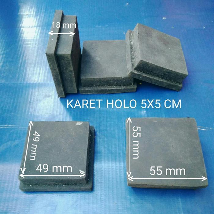 karet kaki rak meja besi holo 5x5 cm