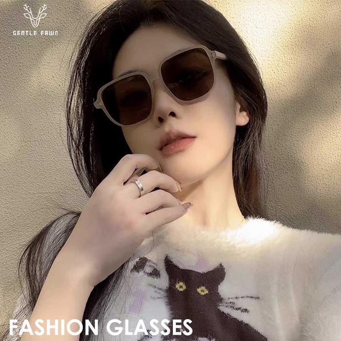 ASLI Gray Pink Kacamata Sunglasses Anti UV Kotak Fashion Women TR90 3230X READY STOCK