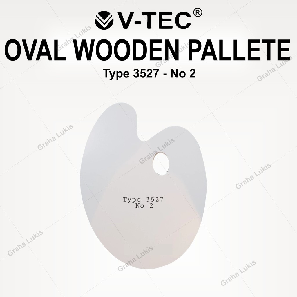Palet Cat Kayu Oval Type 3527 No.2 - palet cat lukis