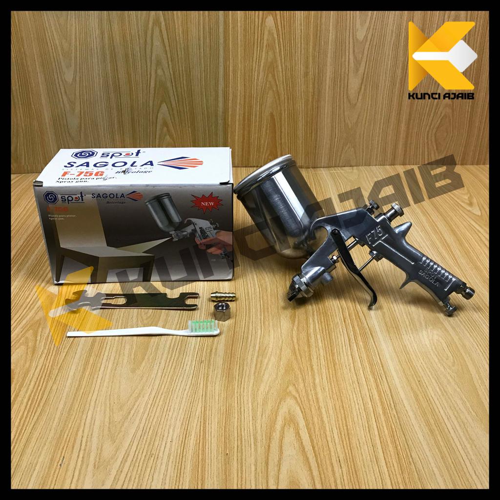 SAGOLA Spot Spray Gun Tabung Atas F-75 - F75 400mL Cat