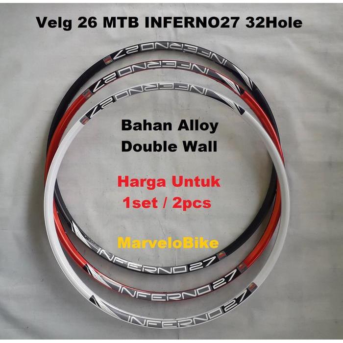 RIMS VELG SEPEDA 26 MTB INFERNO27 32 HOLE SUNRINGLE