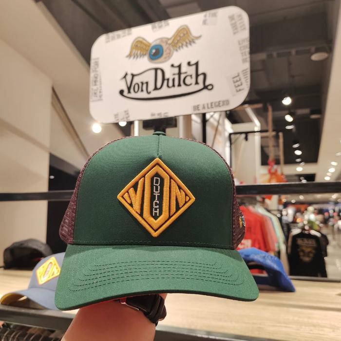 Von Dutch Caps Men - VonDutch Topi Pria Original - 1114 Army Green