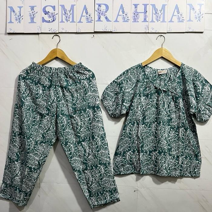 ttir- Setelan Cp Batik Indra Abg - Tangan Karet - Celana Panjang