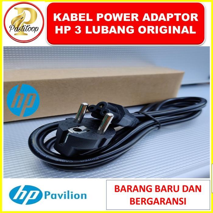 Kabel Power Adaptor Laptop Hp 3 Lubang Original