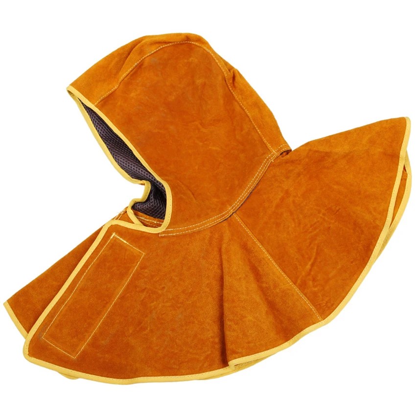 Leather Welding Helmet Comfortable Breathable Protect Hat Welder Head Cover Neck Welder Cap