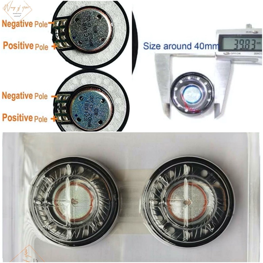 1pair 40mm Headphone Speaker Driver 32ohm For JBL BT 45,JBL Everest 700,JBL TUNE 750BTNC Headset Rep