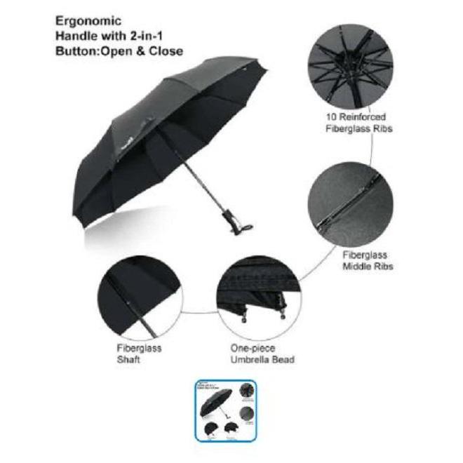 Safetr- Payung Lipat Otomatis Payung Otomatis Payung Lipat Uv Payung Uv
