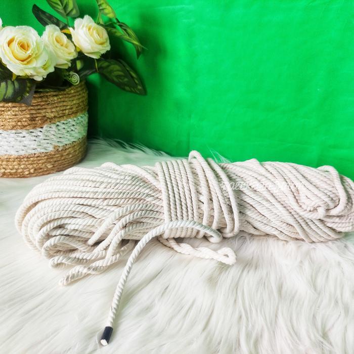 TALI KATUN NYLON MAKRAME 6MM TALI TIANG BENDERA PUTIH TALI PRAMUKA