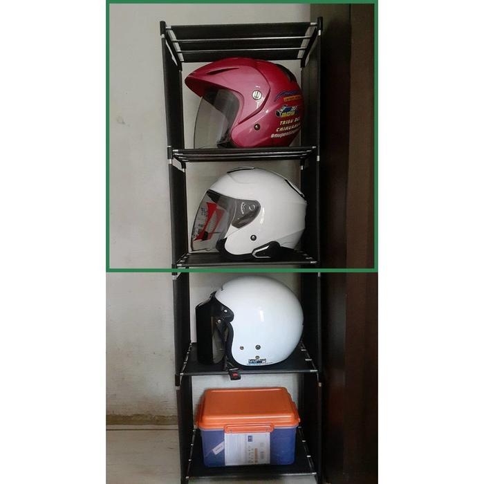 Terbaru Rak Helm Lemari Helm Tempat Helem Rak" Helm Lemari Serbaguna - Grey Terlaris