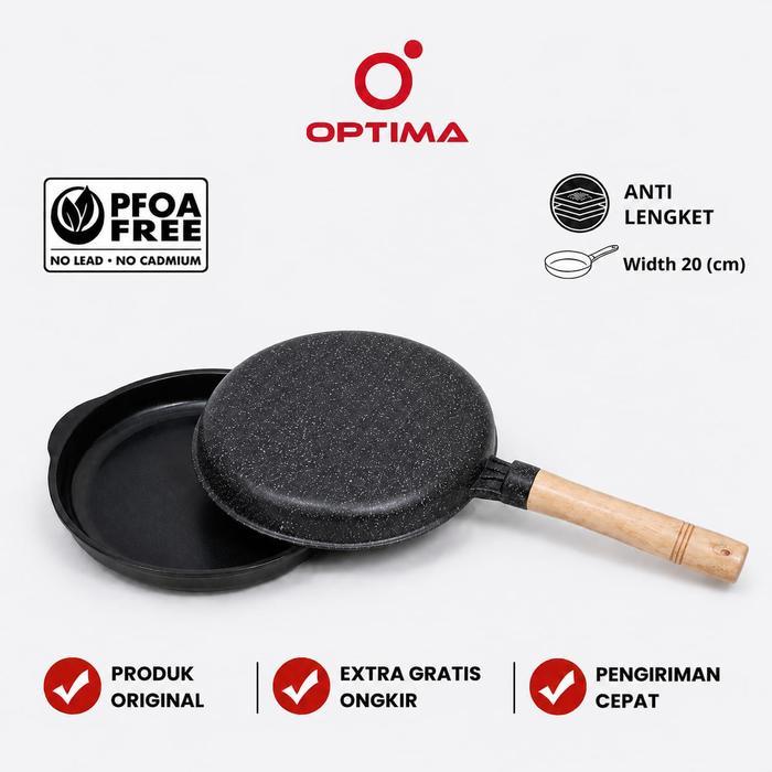 [Optima Cookware] Crepe Maker anti lengket teflon termasuk wadah adonan Wajan Kwalik alat pembuat cr