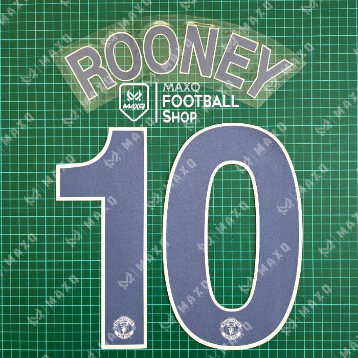 Hot Sale [ Nameset ] Rooney 10 Manchesterrr Untd 2008 / 2009 Champions League Away Mu