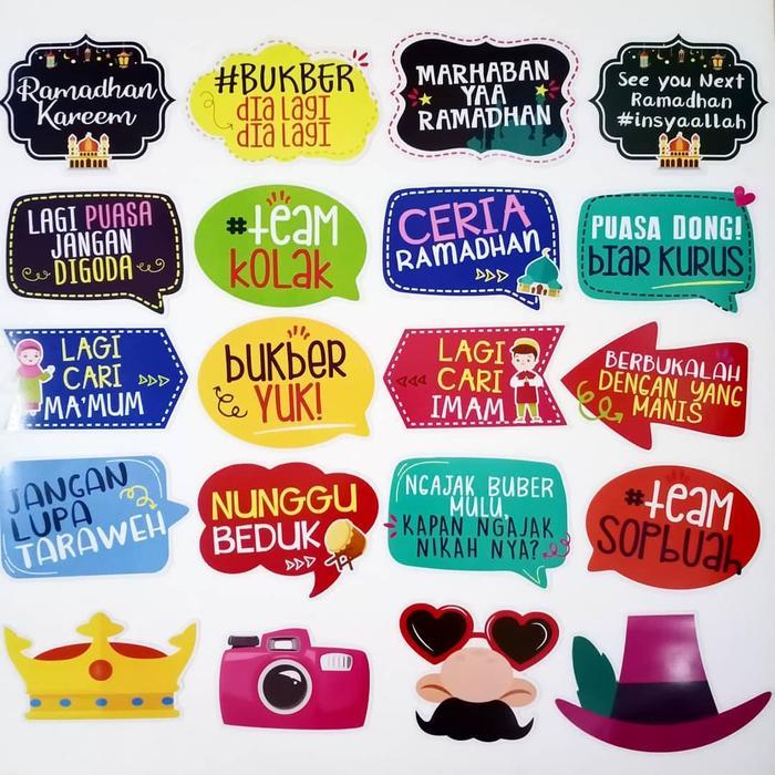 Dekorasi Bukber Ramadhan Lebaran 20P Fun Props Photobooth