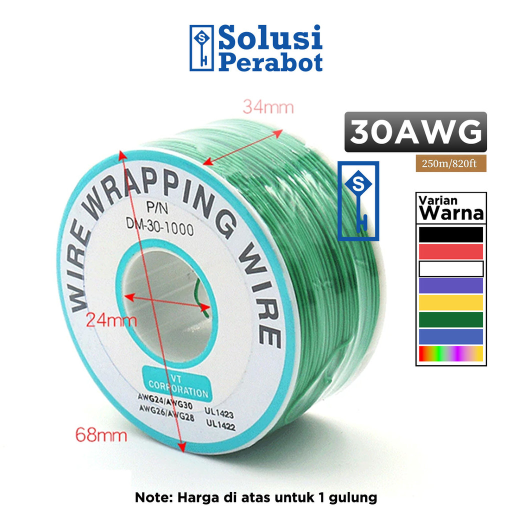 Kabel Jumper Wire 30AWG AL97 SP / PCB Wrapping Mini Kecil Kawat Breadboard / Penjualan Pabrik Engkel