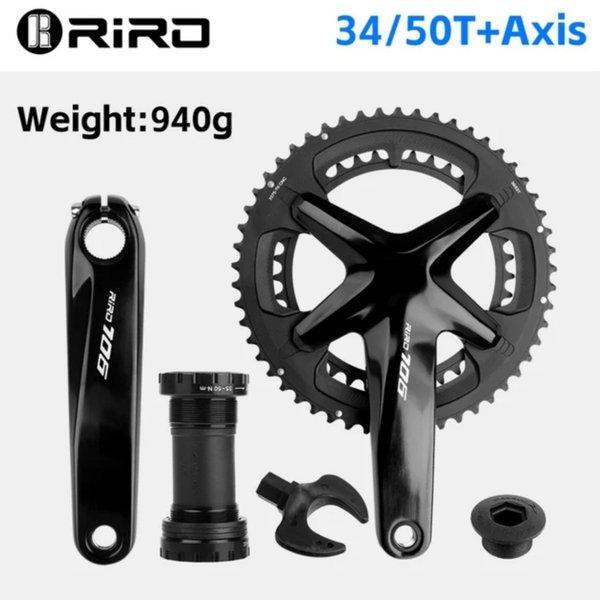 Riro Crankset Roadbike Doubel Chainring Crank Ht2 Hollowtech 2 Sepeda