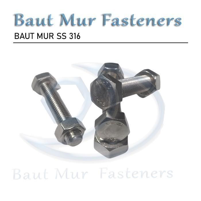 Baut Mur 316 M20 X 100 BM Stainless M20 X 100 A4 - 70